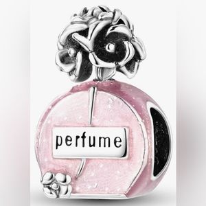 Pink & Silver Perfume Bottle Sterling Silver Charm for Pandora Bracelets